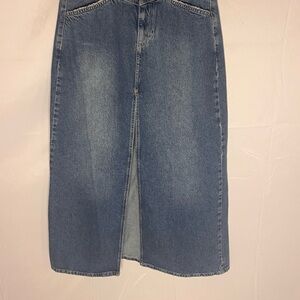 We The Free Blue Pencil Skirt